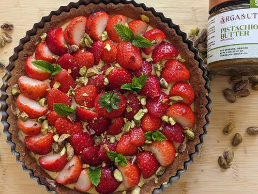Strawberry & Pistachio Tart with Pistachio Butter